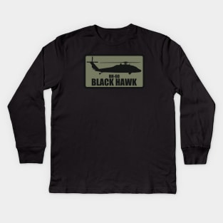 UH-60 Black Hawk Patch (subdued) Kids Long Sleeve T-Shirt